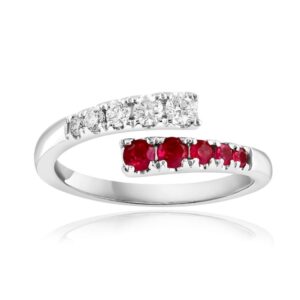 WHITE GOLD RUBY & DIAMOND RING DR2215-32R