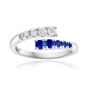 WHITE GOLD SAPPHIRE & DIAMOND RING DR2215-35S