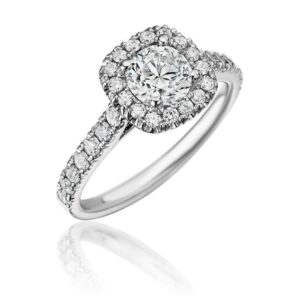 WHITE GOLD DIAMOND ENGAGEMENT RING RCU497-125