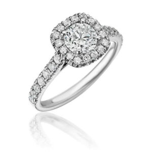 WHITE GOLD DIAMOND ENGAGEMENT RING RCU497-100