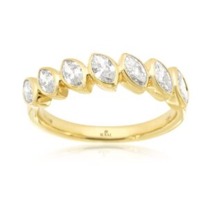 YELLOW GOLD DIAMOND WEDDING BAND H3665D