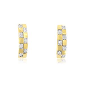 YELLOW GOLD DIAMOND EARRINGS H3794D