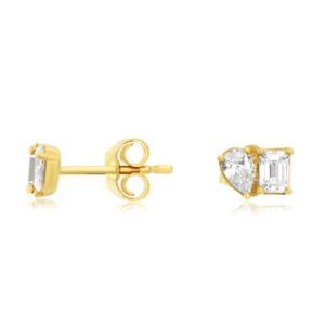 YELLOW GOLD DIAMOND EARRINGS H3505D