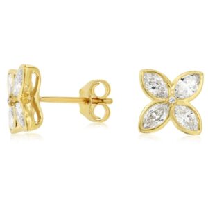 YELLOW GOLD DIAMOND EARRINGS H3064D
