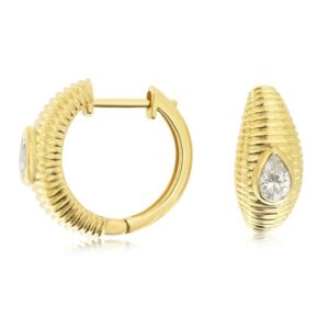 YELLOW GOLD DIAMOND EARRINGS H3836D