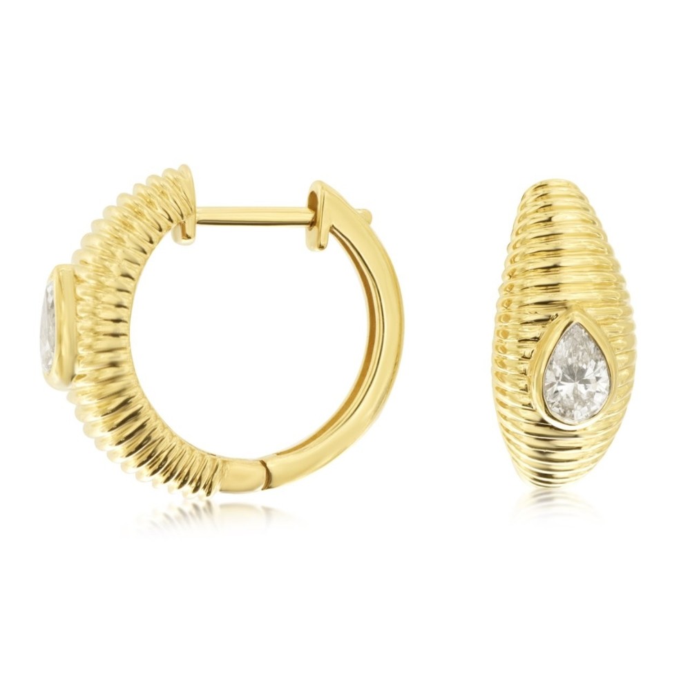 YELLOW GOLD DIAMOND EARRINGS H3836D