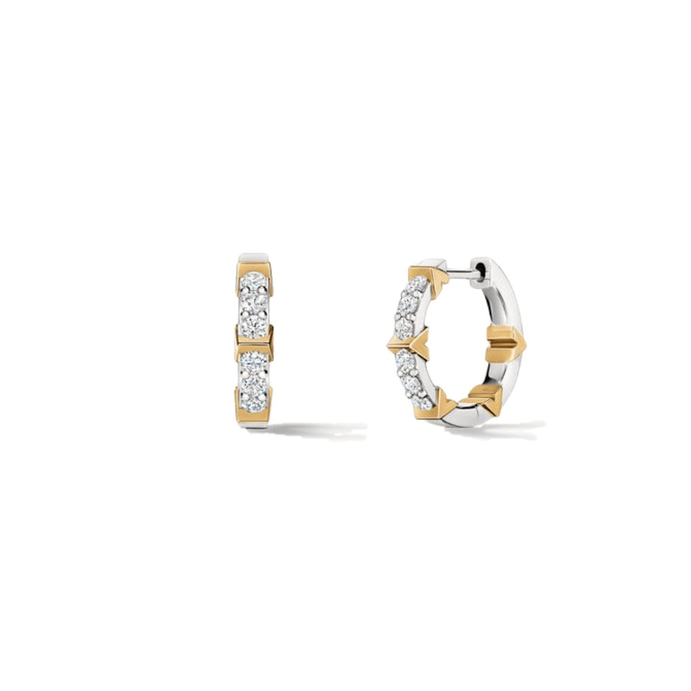 HEARTS ON FIRE COPLEY PAVE DIAMOND HOOP EARRINGS, SMALL UU30838AGHV035