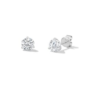HEARTS ON FIRE THREE-PRONG STUD EARRINGS 3SIE00508W