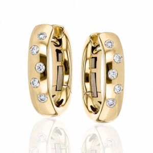 SIMON G. SCATTERED DIAMOND HOOP EARRINGS LE4993-Y