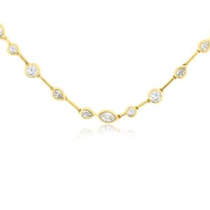 YELLOW GOLD DIAMOND NECKLACE H4029D
