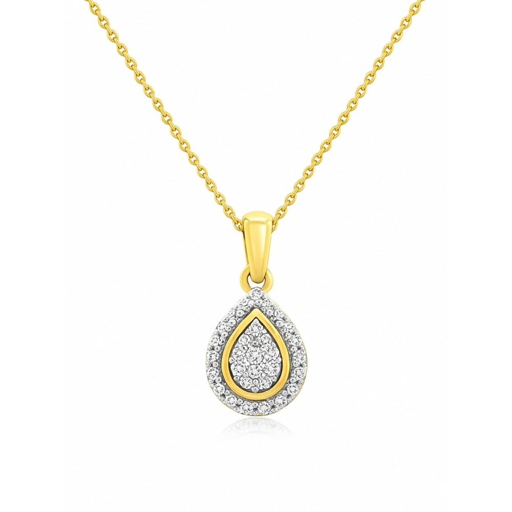 YELLOW GOLD DIAMOND PENDANT H3470D