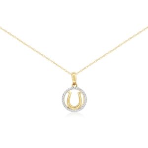 YELLOW GOLD DIAMOND PENDANT H3386D