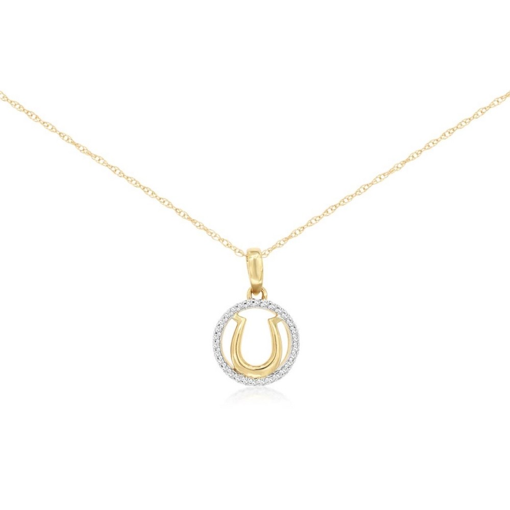 YELLOW GOLD DIAMOND PENDANT H3386D