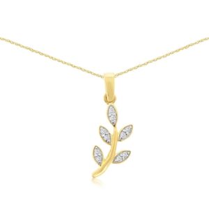 YELLOW GOLD DIAMOND PENDANT H3646D