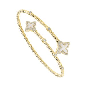 YELLOW GOLD PEARL & DIAMOND BANGLE FSBG5257PLS8Y