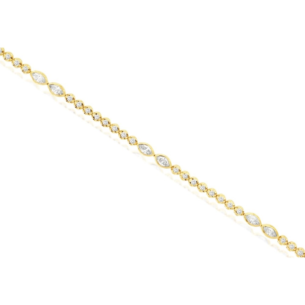 YELLOW GOLD DIAMOND BRACELET H3672D