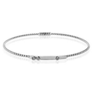 SIMON G. WHITE GOLD DIAMOND BANGLE LB2443