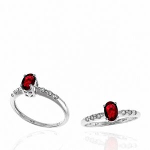 WHITE GOLD RUBY & DIAMOND RING RWP8501R