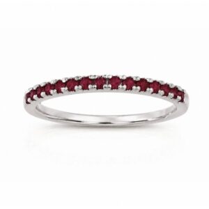 WHITE GOLD RUBY BAND M6491