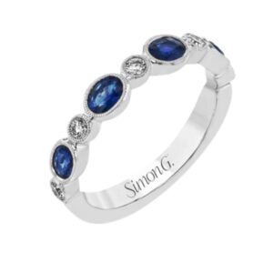 SIMON G. PARADISE SAPPHIRE & DIAMOND RING LR2462
