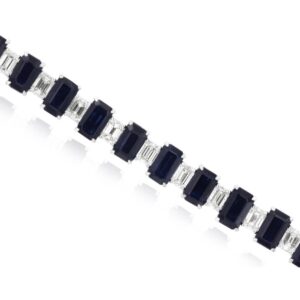 WHITE GOLD SAPPHIRE & DIAMOND BRACELET WH3269S