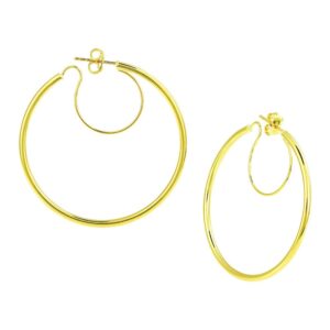 YELLOW GOLD HOOP EARRINGS 5K303