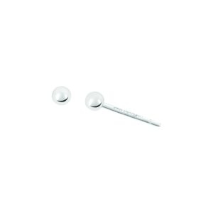 WHITE GOLD BALL STUD EARRINGS 5Q604A