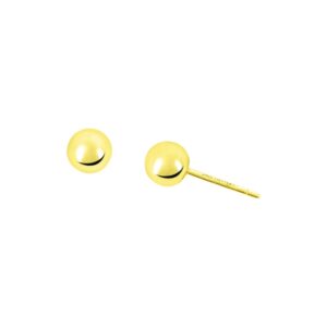 YELLOW GOLD BALL STUD EARRINGS 5Q606