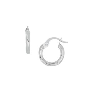 WHITE GOLD SMALL HOOP EARRINGS 5Q421A