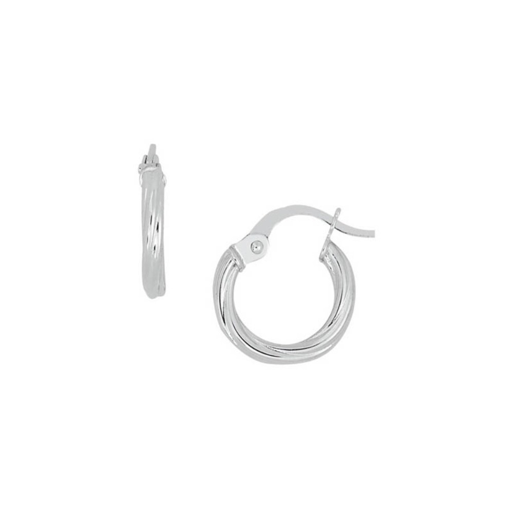 WHITE GOLD SMALL HOOP EARRINGS 5Q421A