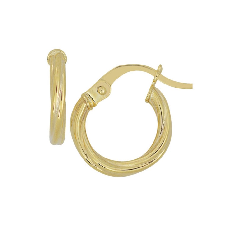 YELLOW GOLD TINY HOOP EARRINGS 5Q421