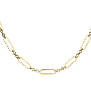 YELLOW GOLD OPEN LINK CHAIN NECKLACE 3T315/2000