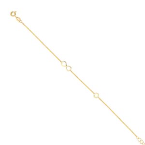 YELLOW GOLD INFINITY & CIRCLE STATION NECKLACE 1Q253/0750