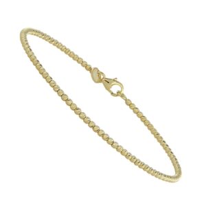 YELLOW GOLD BEAD CUFF BRACELET 1E101
