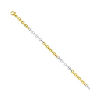 YELLOW & WHITE GOLD ALTERNATING BRACELET 1F165X/0750