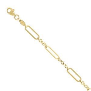 YELLOW GOLD OPEN LINK CHAIN BRACELETS 1T315/0725