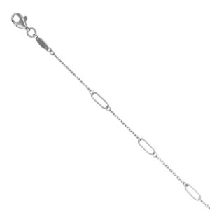 WHITE GOLD OPEN LINK CABLE BRACELET 1T321A/0725