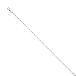 WHITE GOLD DIAMOND SHAPED LINK BRACELET 1T161A/0750