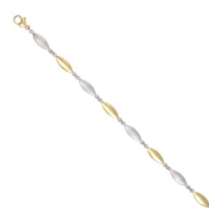 YELLOW & WHITE GOLD OVAL LINK BRACELET 1F127X/0750
