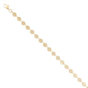 YELLOW GOLD DISK LINK BRACELET 1T116/0750