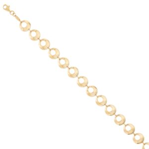 YELLOW GOLD HALF-MOON LINK BRACELET 1T126/0750