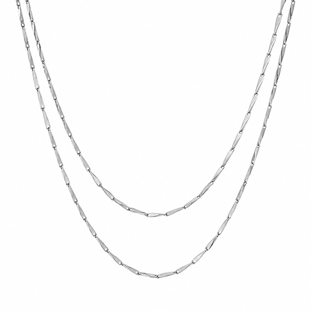 STERLING SILVER DIAMOND CUT 2-STRAND CHAIN 3D809S/1700