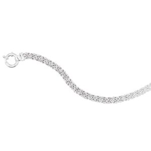 STERLING SILVER BYZANTINE BRACELET 1B800S/0750