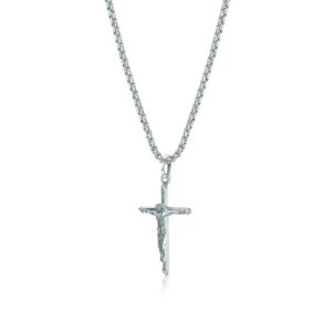 ITALGEM STEEL JESUS-CROSS NECKLACE SC70