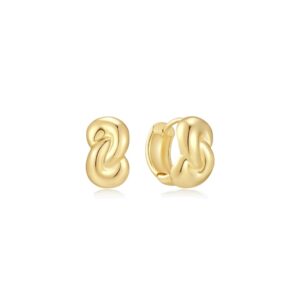 ANIA HAIE GOLD ROPE TWIST HUGGIE HOOP EARRINGS E077-03G