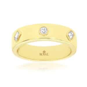 YELLOW GOLD DIAMOND RING H2459D