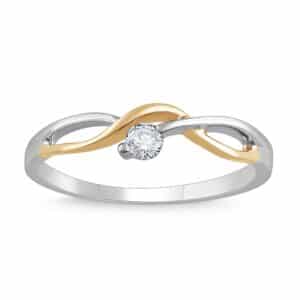 WHITE AND YELLOW GOLD DIAMOND RING M1661