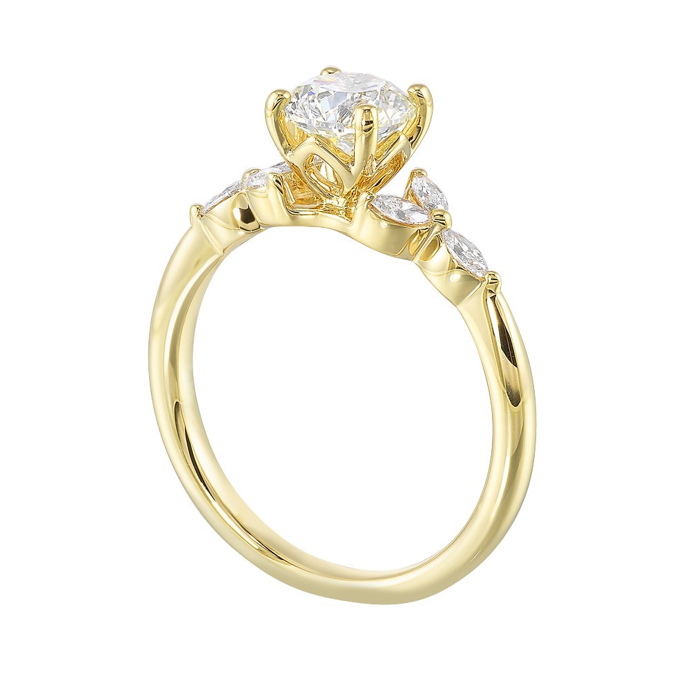 YELLOW GOLD DIAMOND SEMI-MOUNT W4981RN150SM-4YB