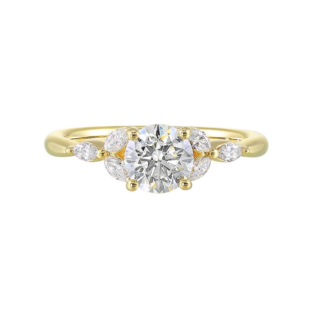 YELLOW GOLD DIAMOND SEMI-MOUNT W4981RN150SM-4YB