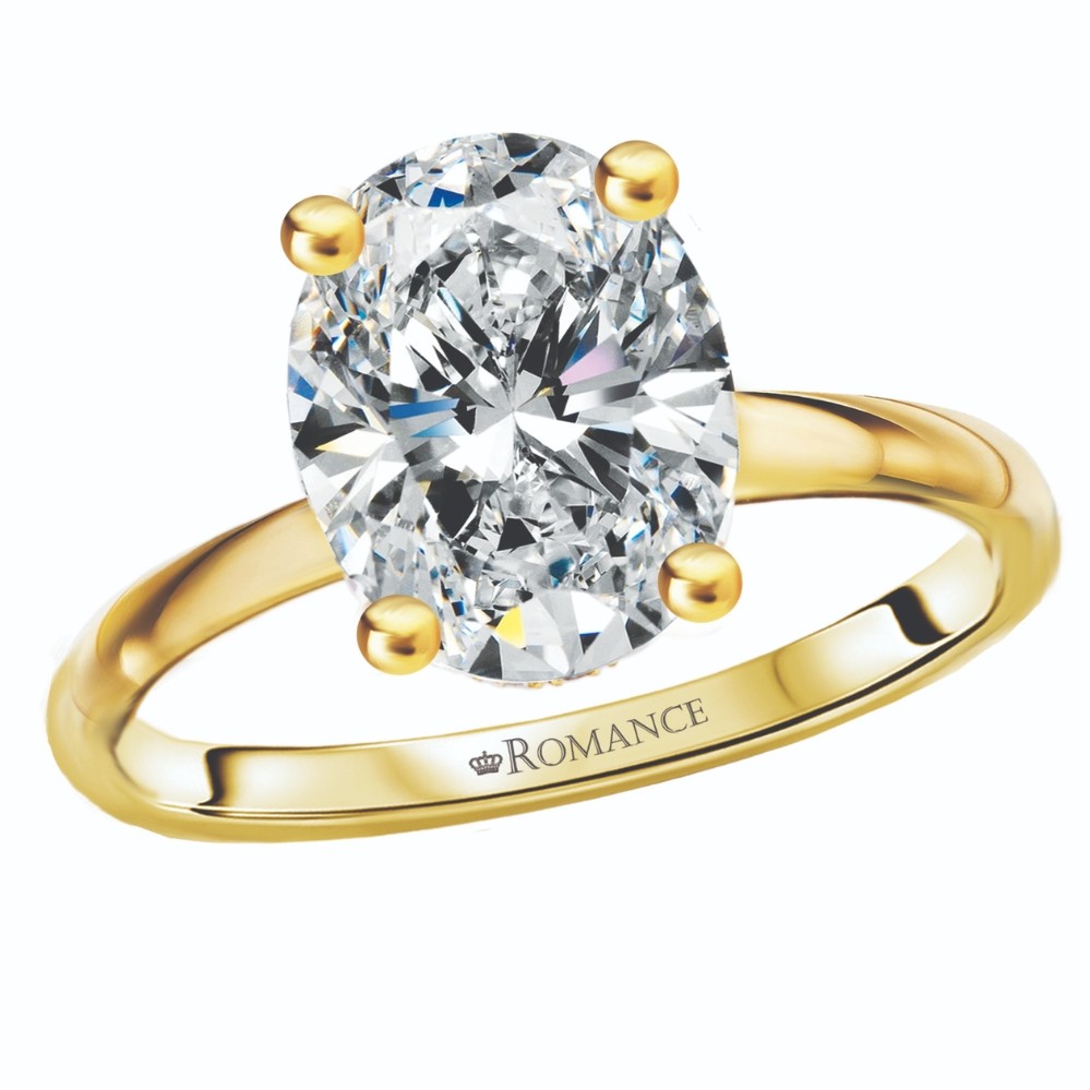 YELLOW GOLD SEMI-MOUNT RING 160151-OV300Y